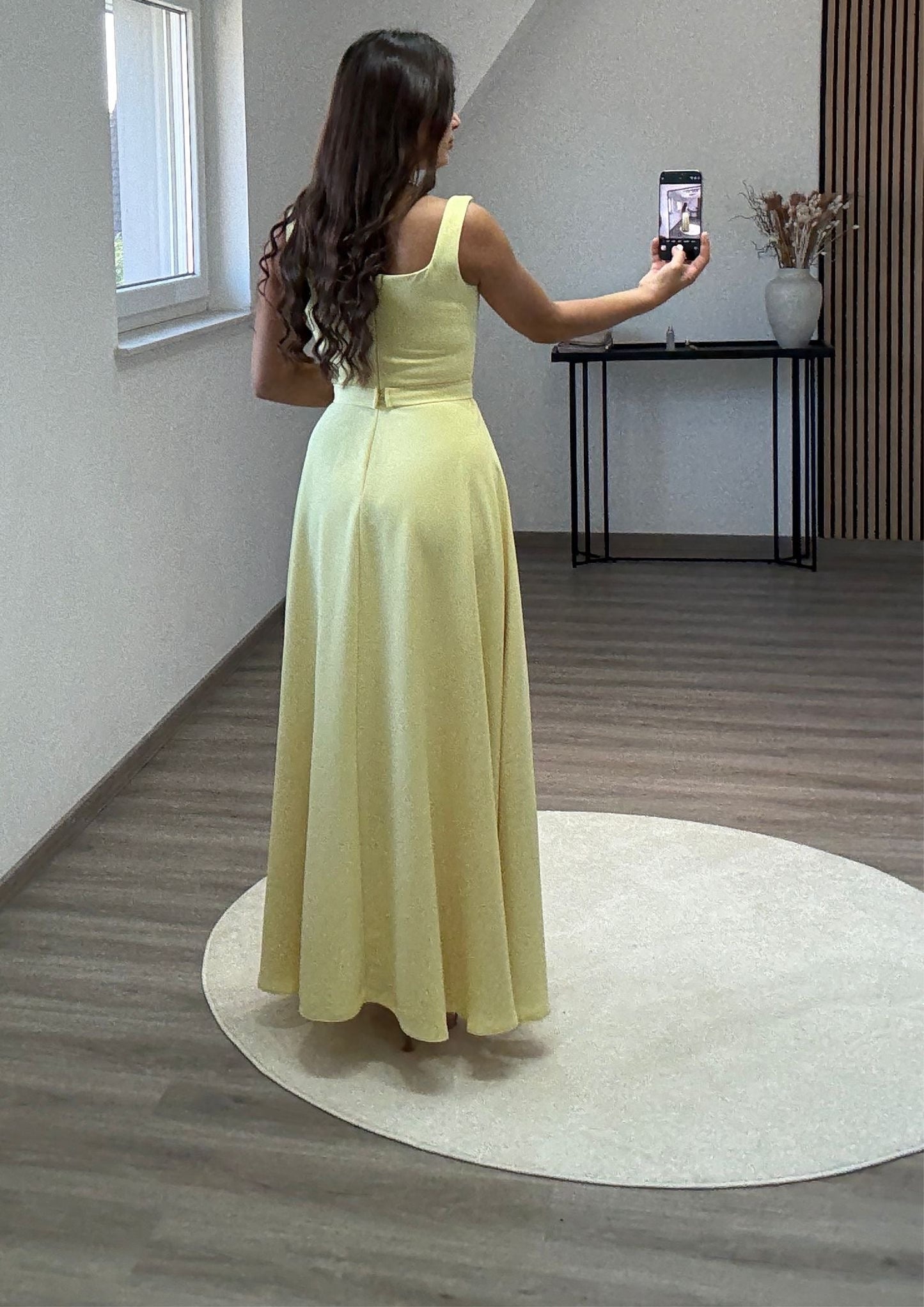 A-Line Strapless Sleeveless Beads Evening Dress