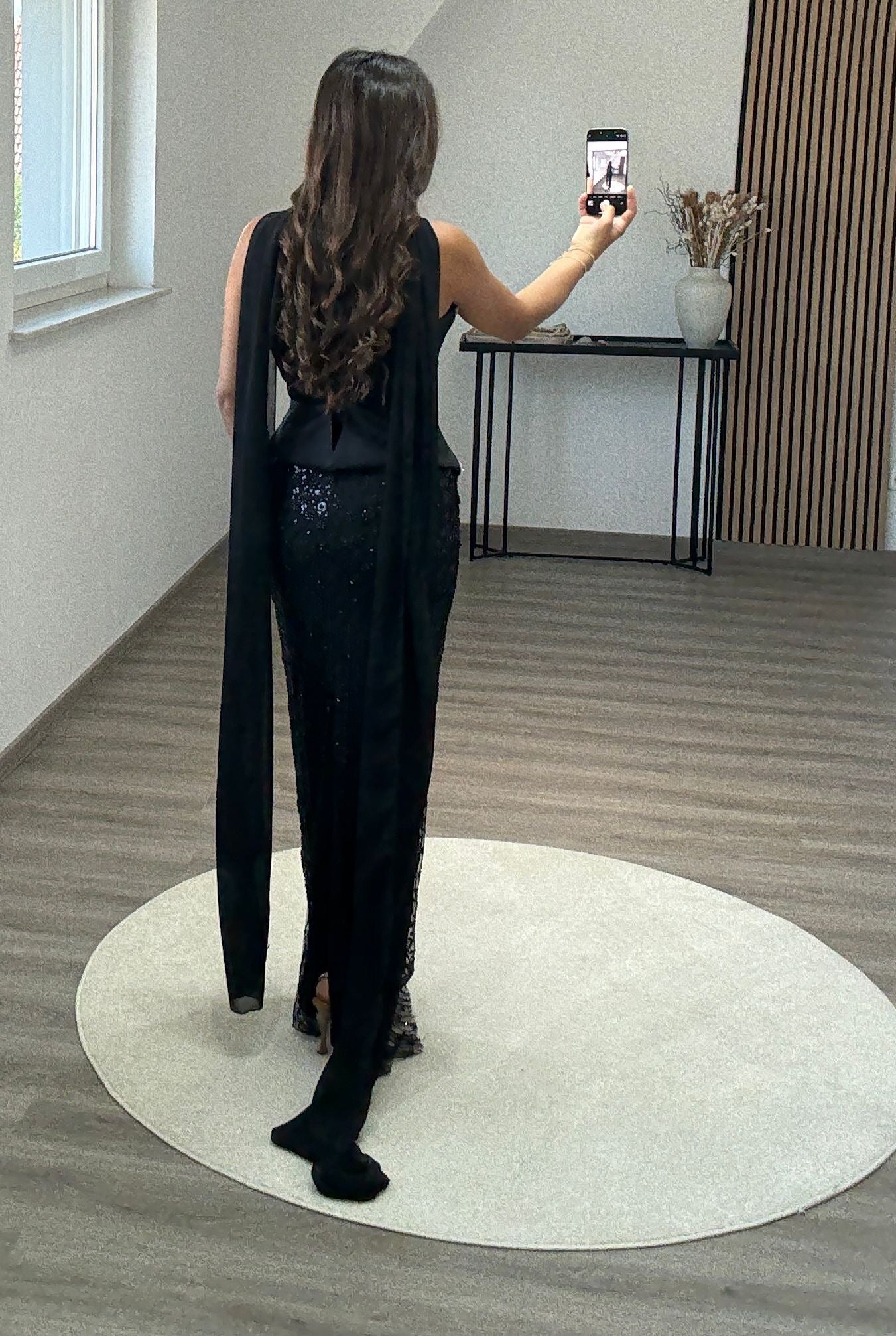 Scoop Prom Dress with Pearls Corset Evening Party Dress