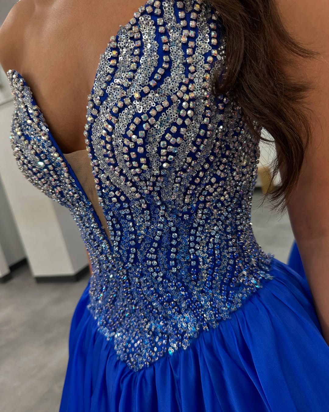 Women's Sweetheart Prom Dresses A Line Satin Beaded Corset Party Gowns