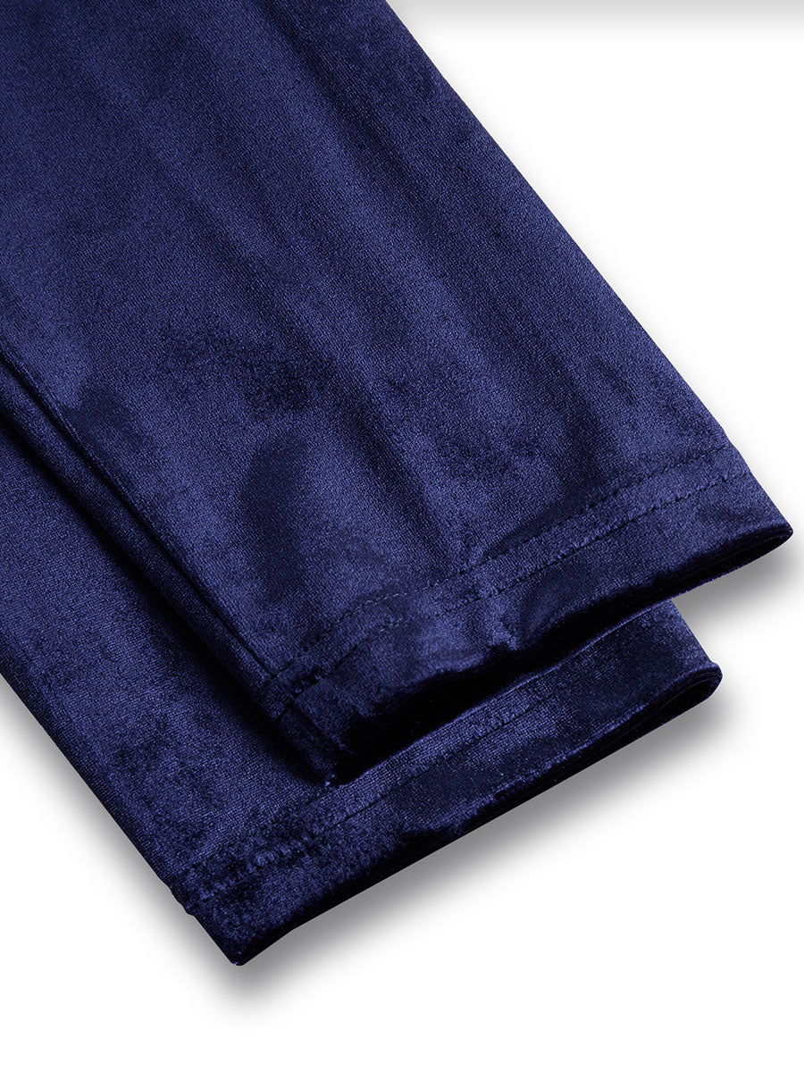 Luxurious Velvet Long-Sleeve Midi Dress