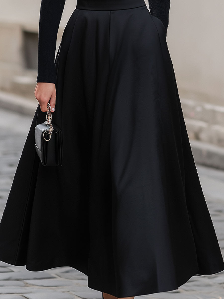 Presents The Elegant Off-Shoulder Black Maxi Dress