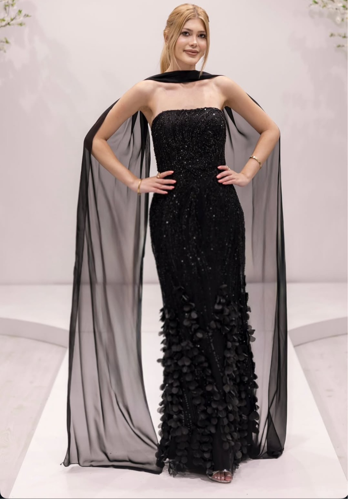 Black Premium Sleeveless Strapless Dress