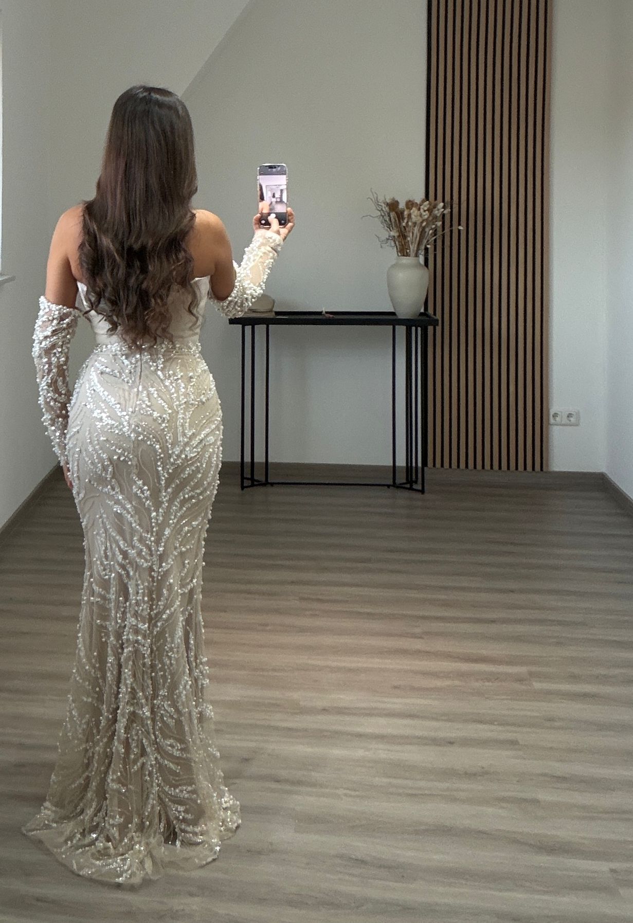 Simple A-Line Long Sleeves Empire-Waist Evening Formal Dress