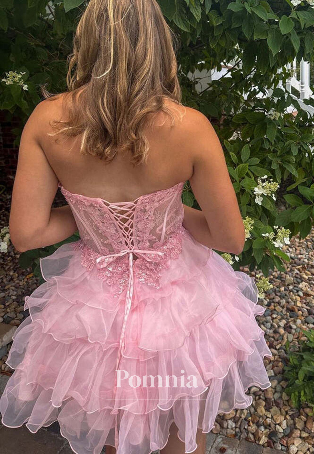 Pink A Line Sweetheart Short Homecoming Dress with Appliques
