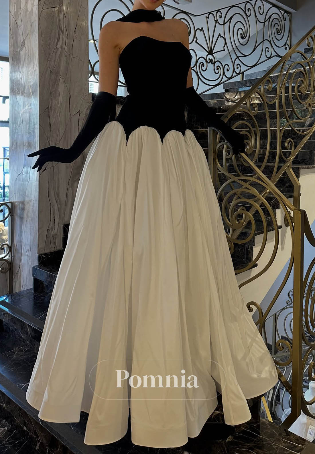 Simple A-Line Off-Shoulder Empire-Waist Prom Dress