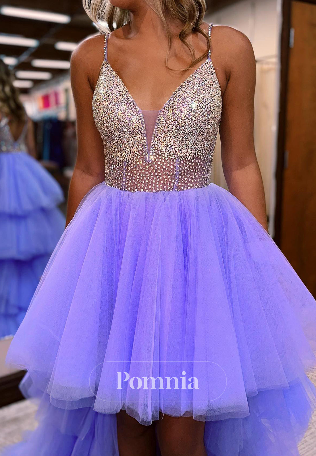 A-Line Spaghetti Straps Sweetheart Lace Homecoming Dress