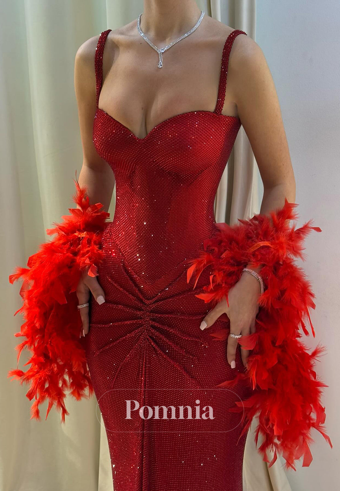 Charming Spaghetti Straps Sweetheart Ruched Evening Dress