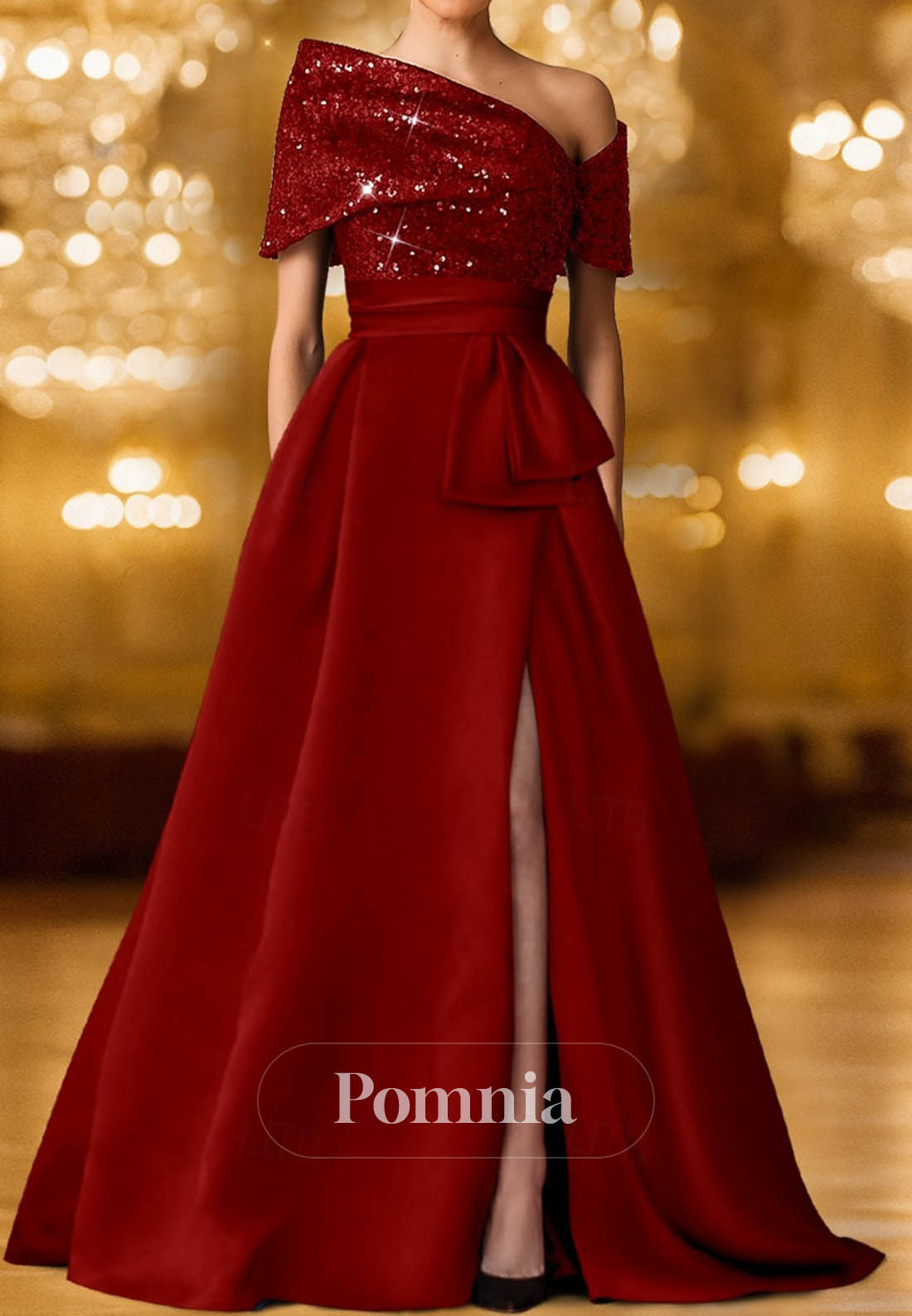 A-Line Floor Length Evening Gown Ball Gown Formal Dress