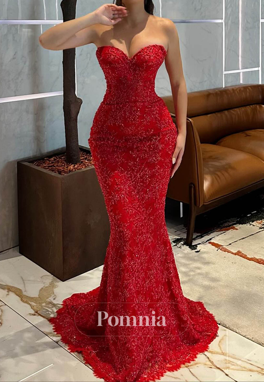 Charming Off-Shoulder Long Sleeves Mermaid Prom Dress