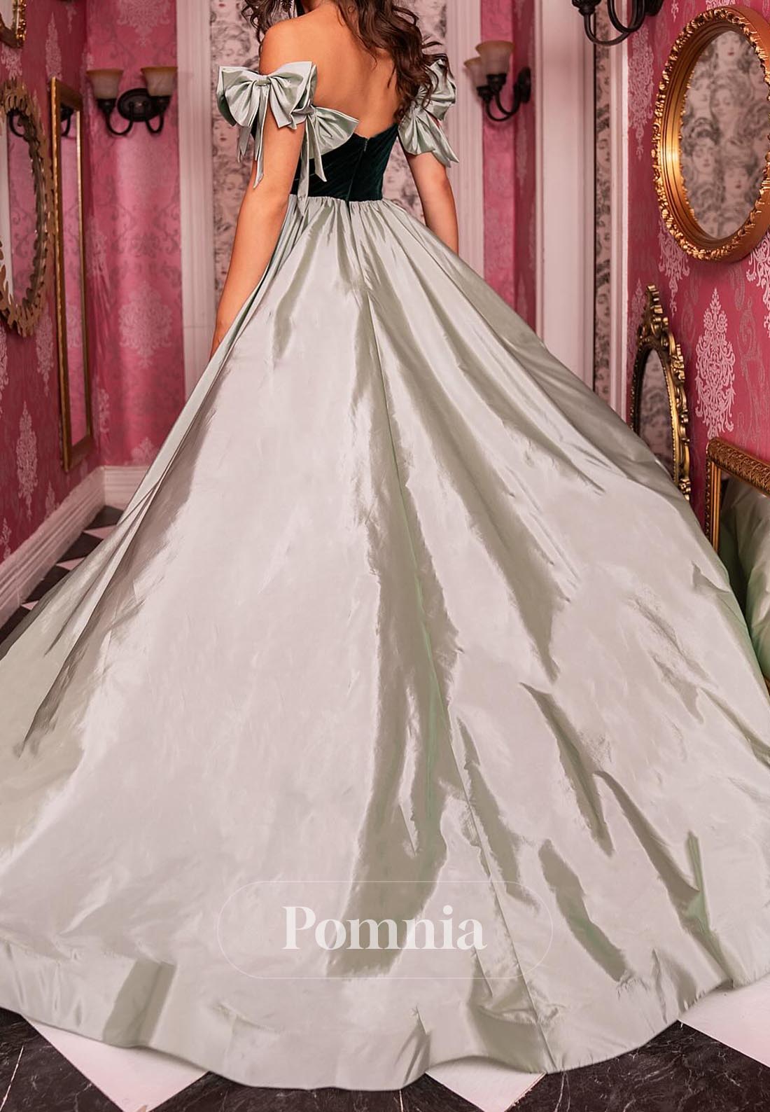 Charming Spaghetti Straps Scoop Bowknot Prom Dress