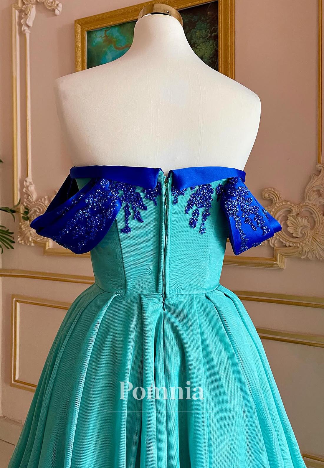 Elegant Spaghetti Straps Scoop Appliques Evening Dress