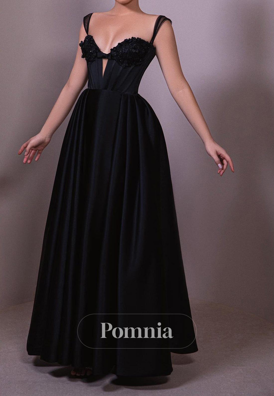 Spaghetti Straps Sweetheart Corset Evening Dress