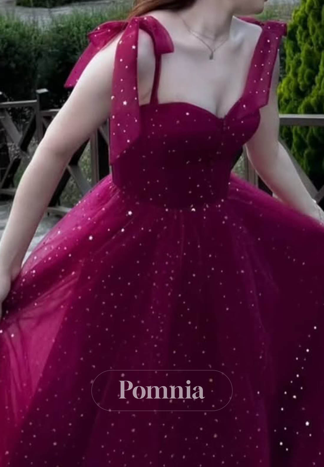 A-Line Spaghetti Straps Sweetheart Sequins Lace Prom Dress