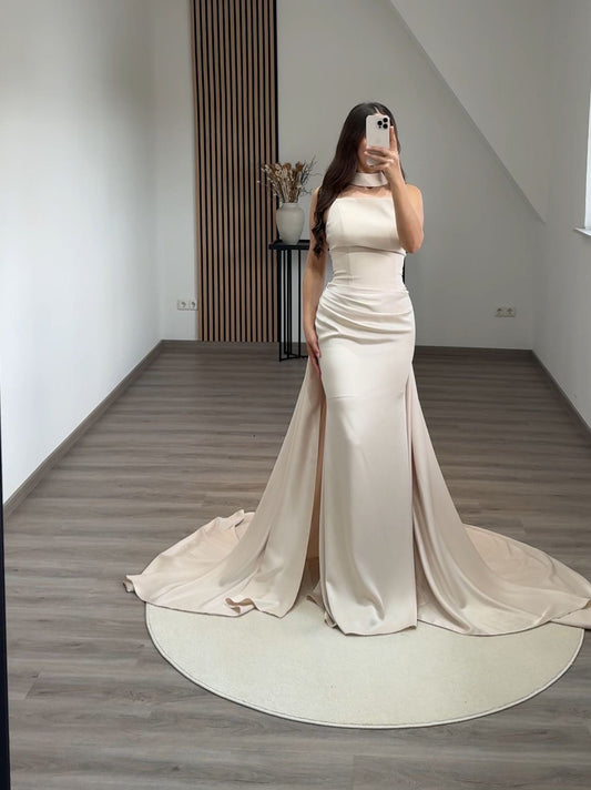 A-Line Floor Length Evening Gown Ball Gown Formal Dress