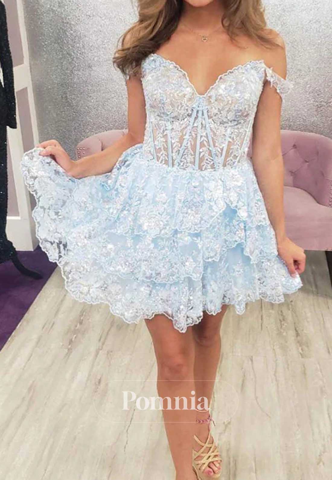Charming Spaghetti Straps Sweetheart Ruffles Homecoming Dress