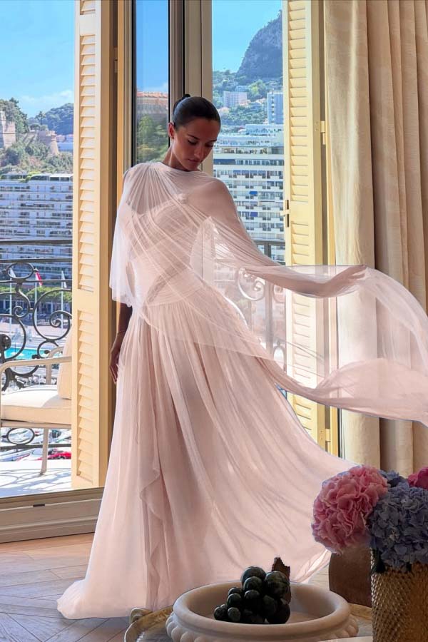 Strapless Sleeveless Long A Line Prom Dress With Pleated Tulle