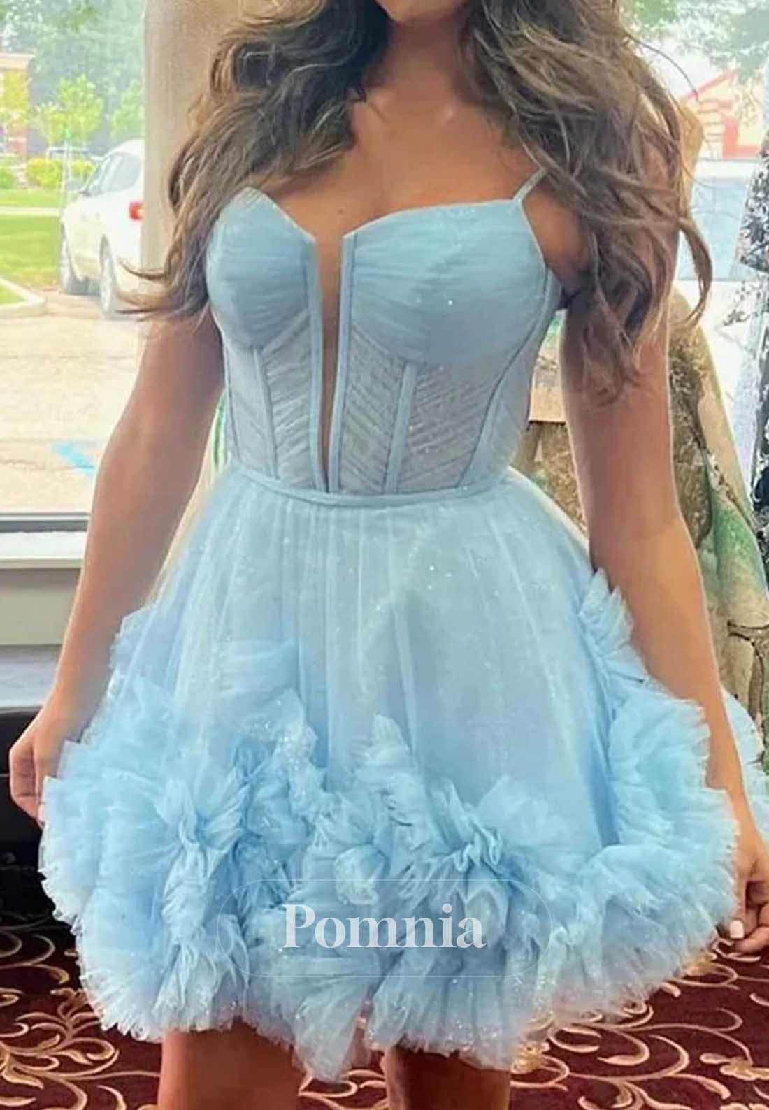 Charming A-Line Sweetheart Ruffles Homecoming Dress