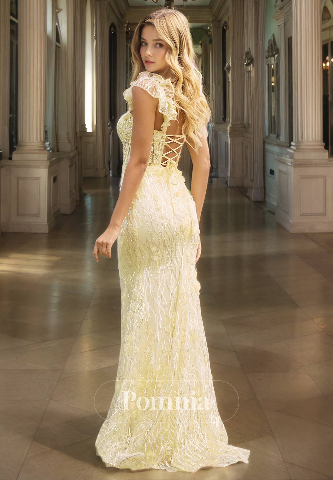 Mermaid/Trumpet Sleeveless Sweetheart Lace Appliques Long Prom Dress