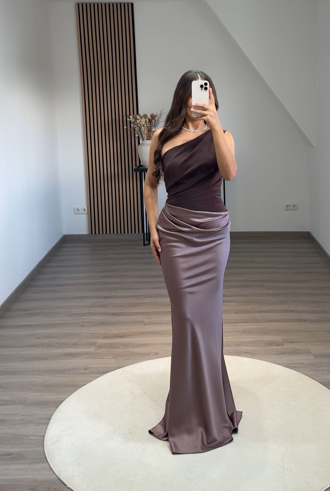 A-Line Strapless Sleeveless Beads Evening Dress