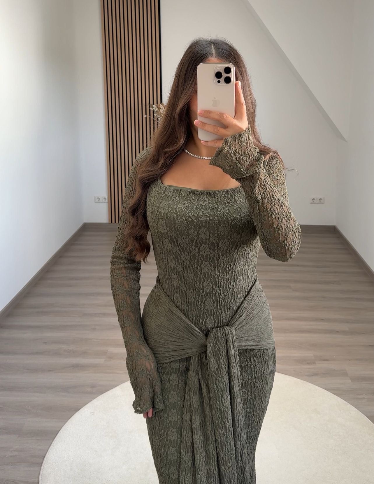 A-Line Cape Scoop Beads Chiffon Evening Dress