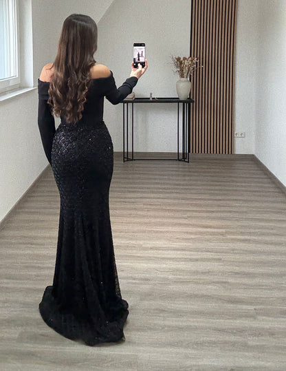 A-Line Scoop Cape Floor-Length Satin Evening Dress