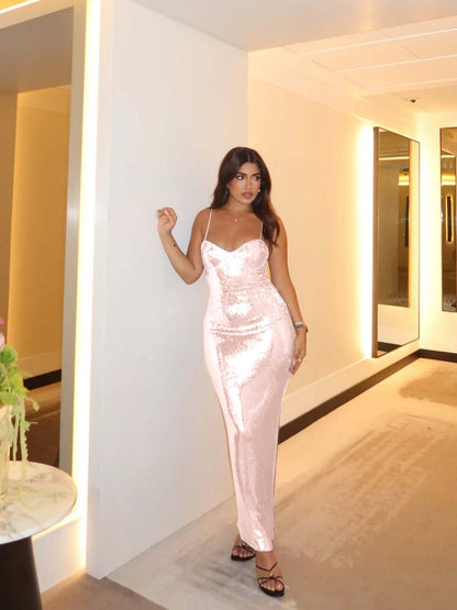 Spaghetti Strap Sleeveless Long Mermaid Prom Dress With Pleated