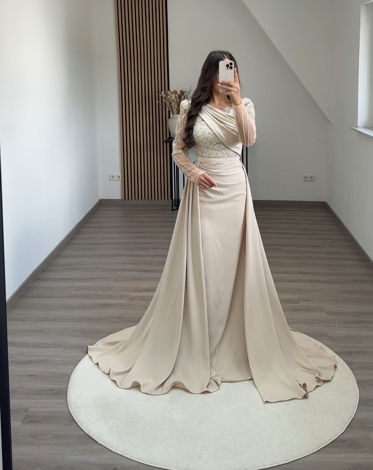 Cap Sleeves Chiffon Evening Dress