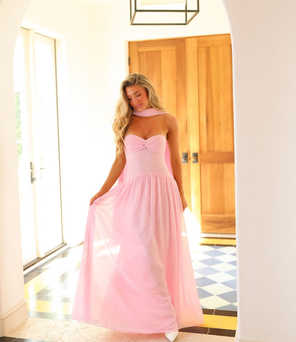 Chic Sweetheart Strapless Sleeveless Long Prom Dress With Pleated
