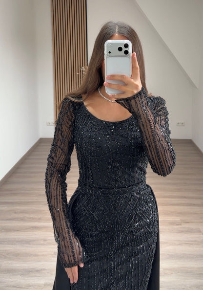 Sheath Off-Shoulder Sleeveless Sequins Ruched Evening Dress