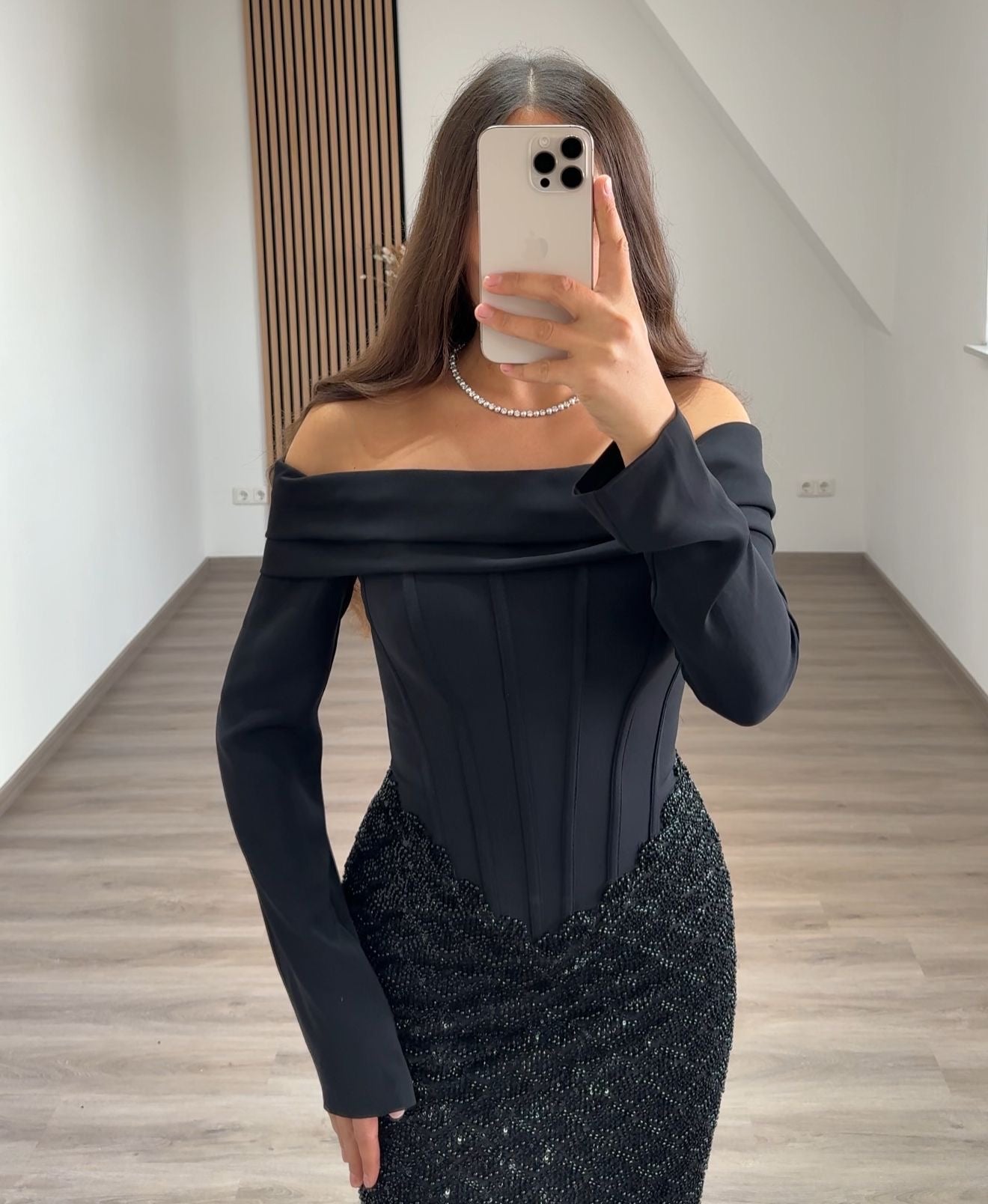 A-Line Scoop Cape Floor-Length Satin Evening Dress