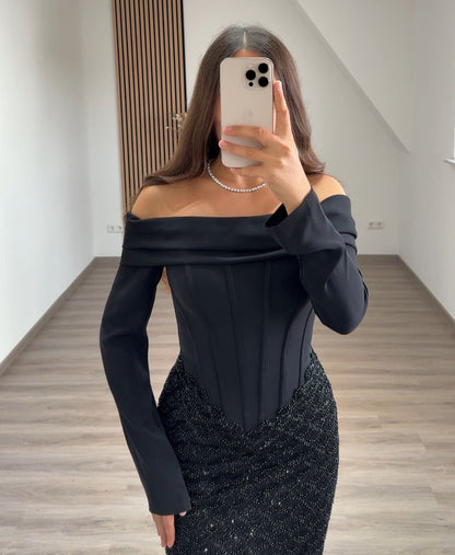 A-Line Scoop Cape Floor-Length Satin Evening Dress