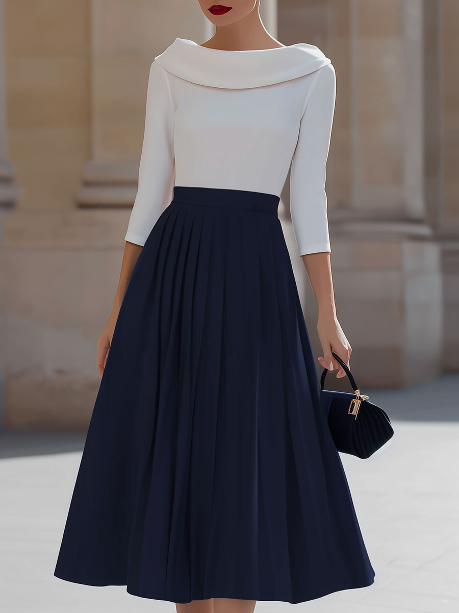 Sophisticated Style: A-Line Dress With Modern Flair