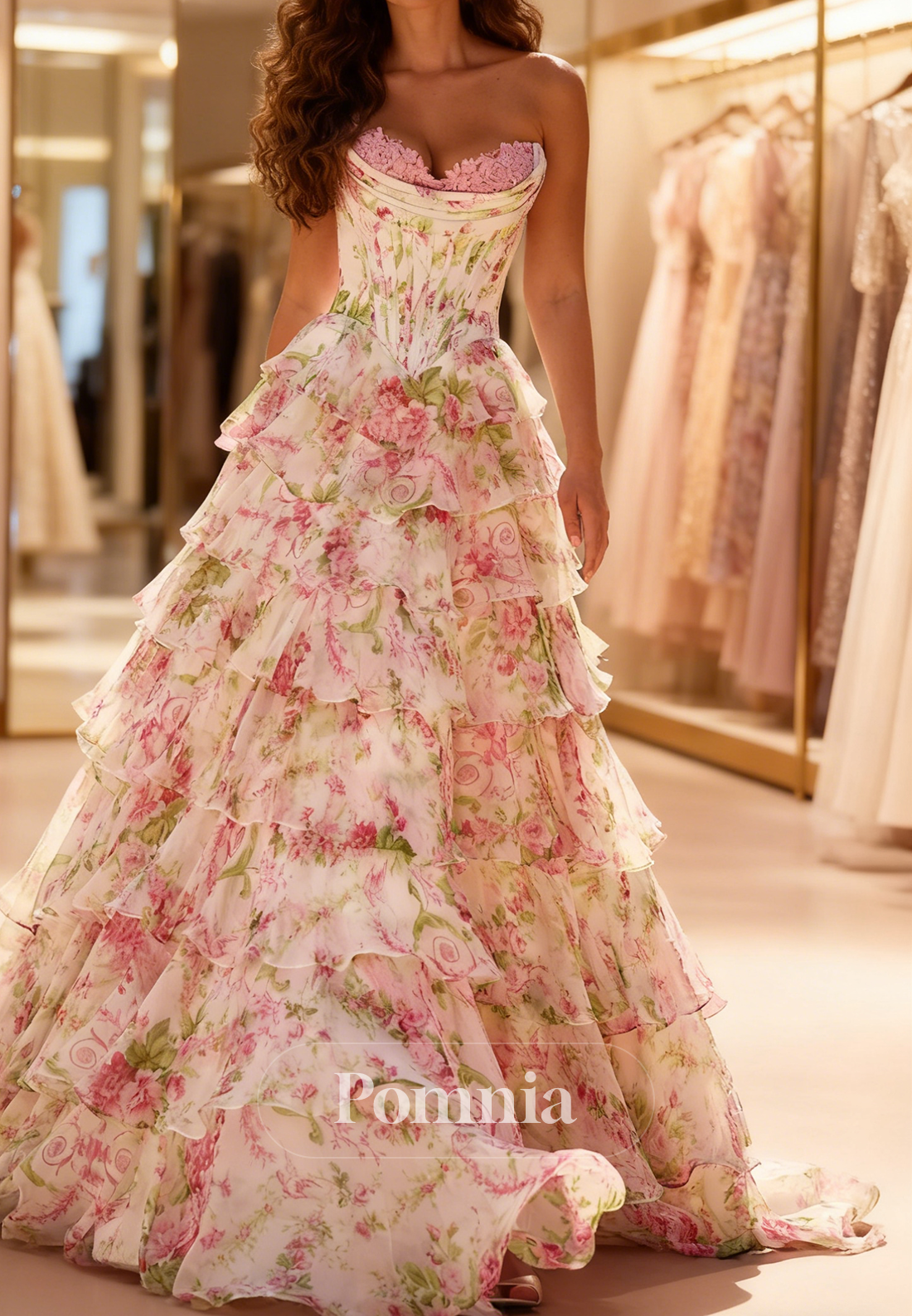 Charming A-Line Sweetheart Sleeveless Ruffles Prom Dress