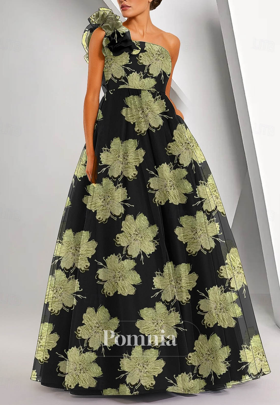 A-Line Floor Length Evening Gown Ball Gown