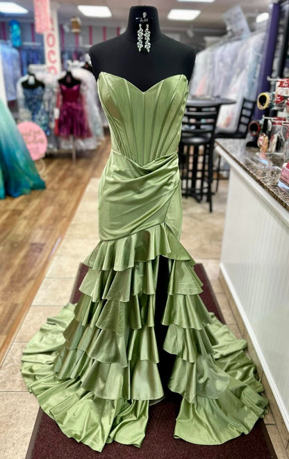 Sweetheart Satin Women's Prom Dresses Long Mermaid Evening Dresses