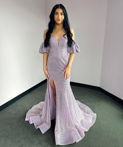 Mermaid Glittery Sequin Beaded Prom Dresses Long Sweetheart Party Dresses