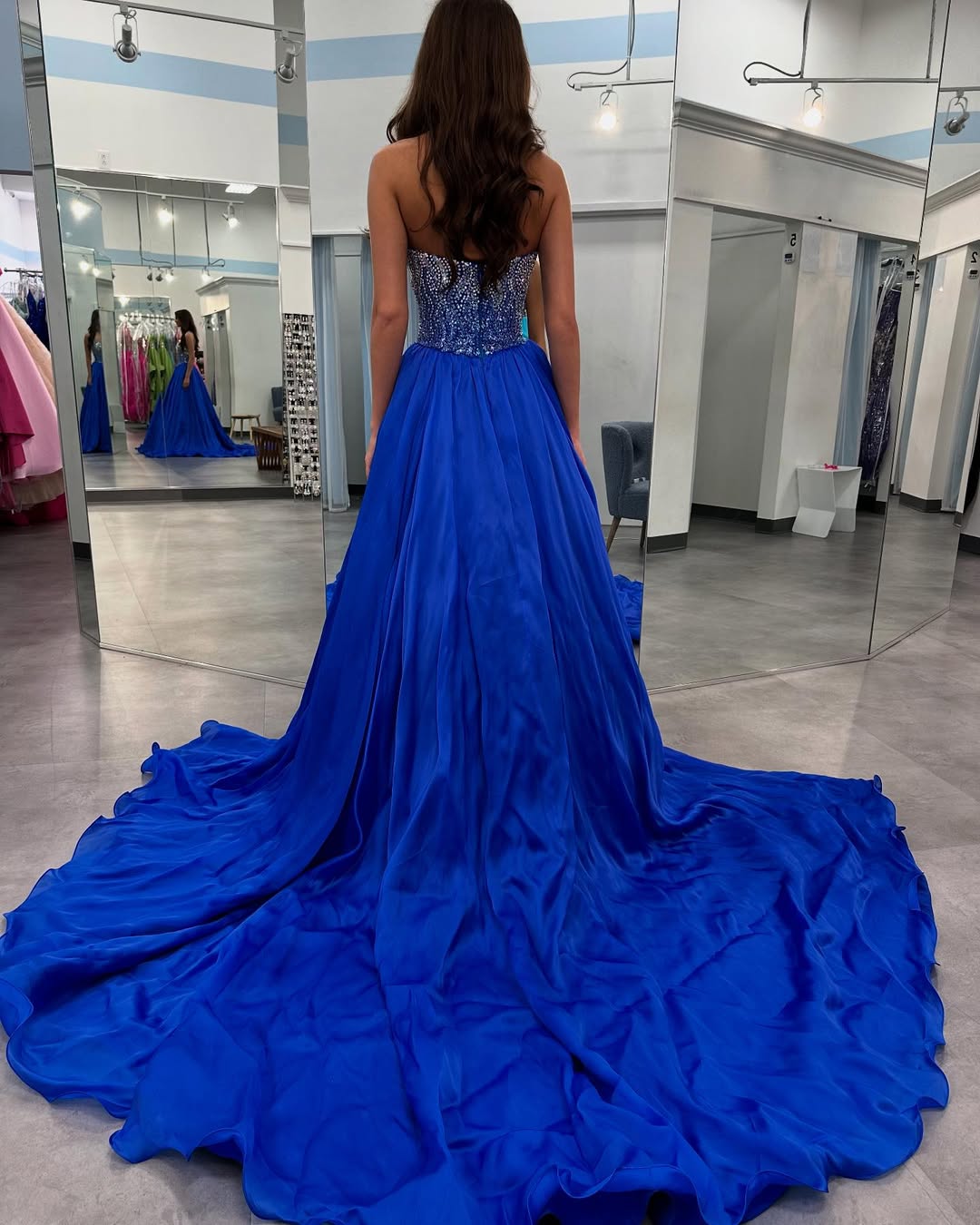 Women's Sweetheart Prom Dresses A Line Satin Beaded Corset Party Gowns