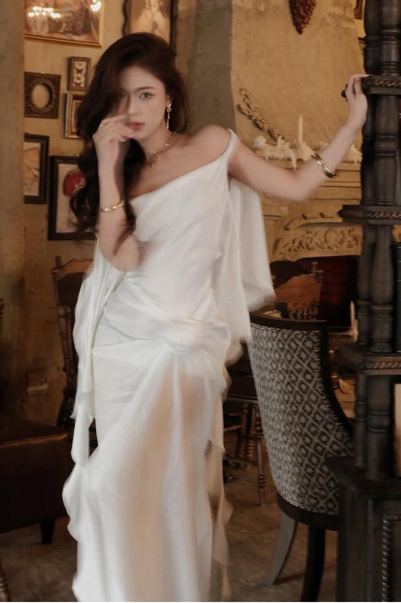 Backless Sleeveless Long Mermaid Prom Dress With Pleated