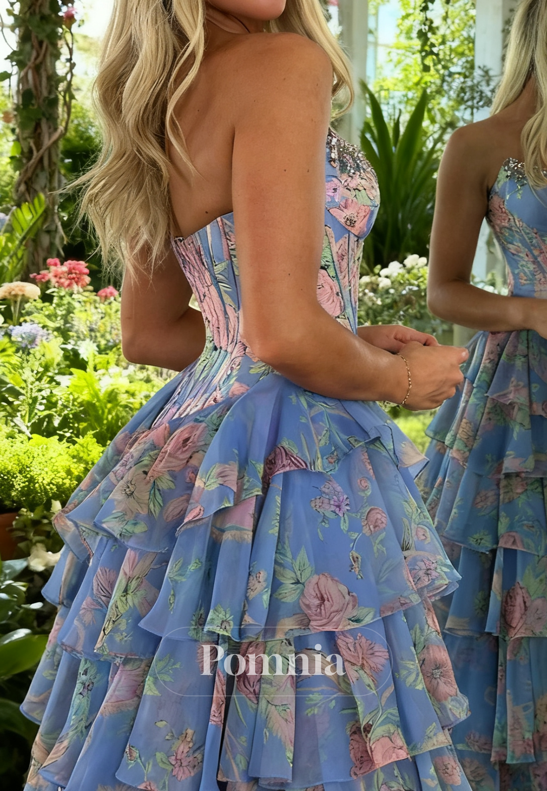 Simple Sleeveless Strapless Ruffles A-Line Prom Dress