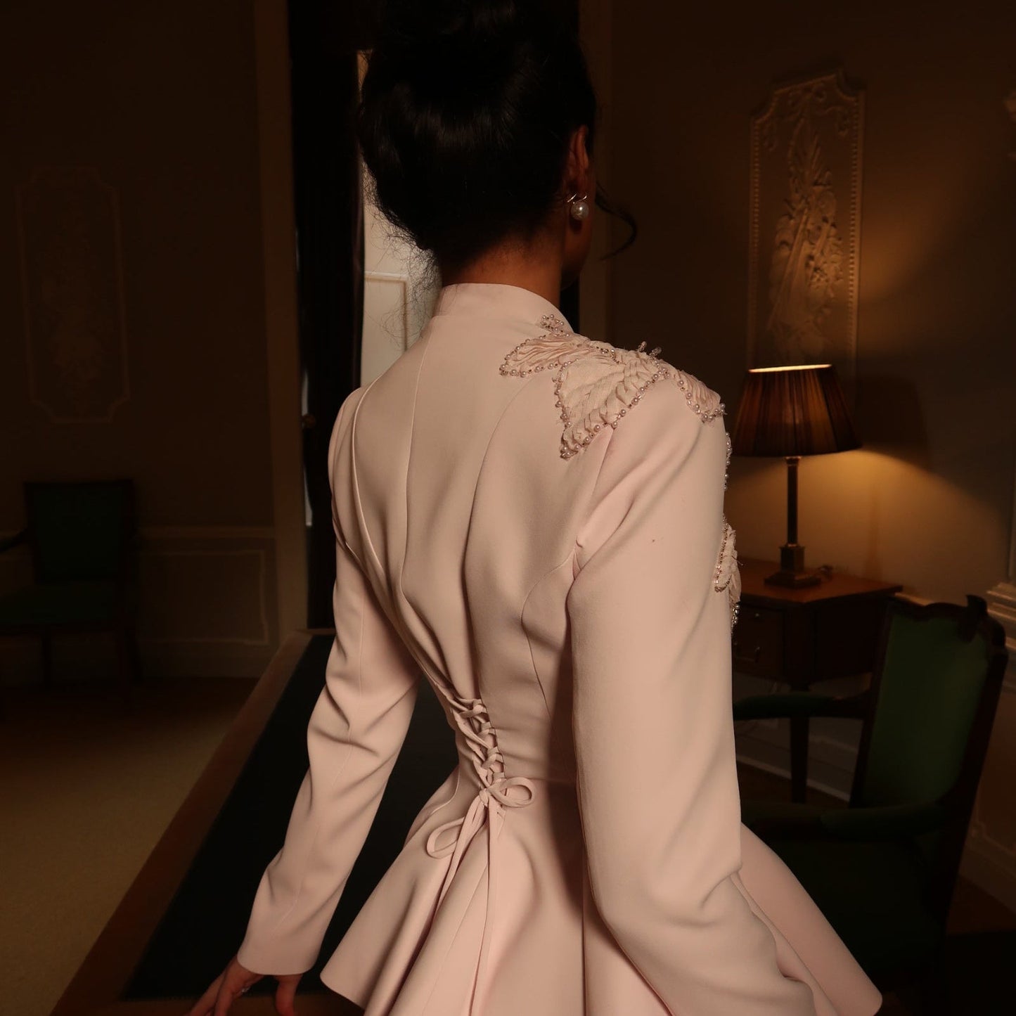 The Suit Soft Pink Evening Dress