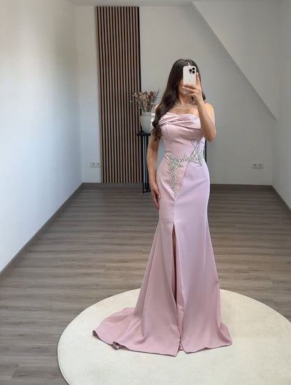 Trumpet Floor Length Prom Dresses Evening Gown