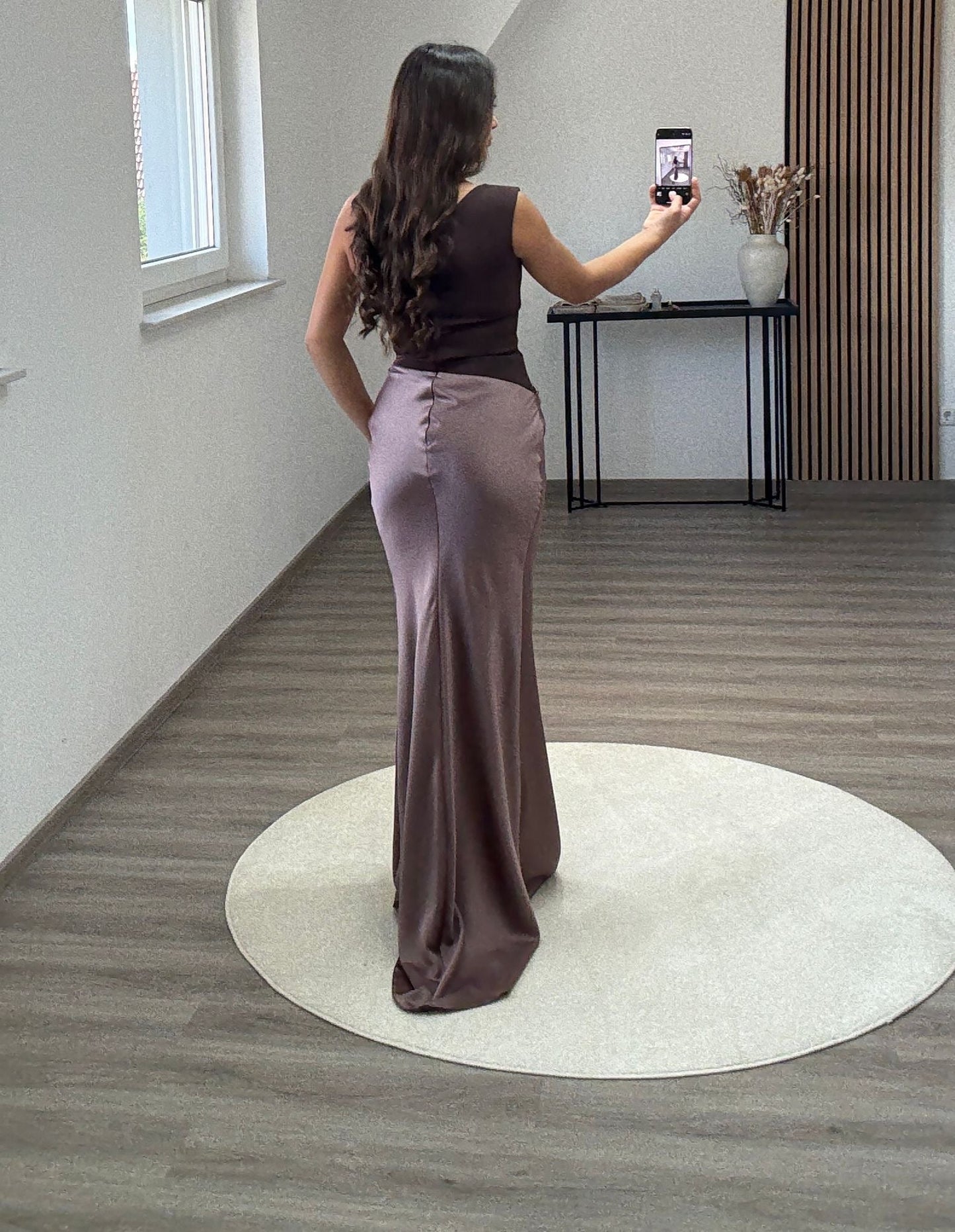 A-Line Strapless Sleeveless Beads Evening Dress