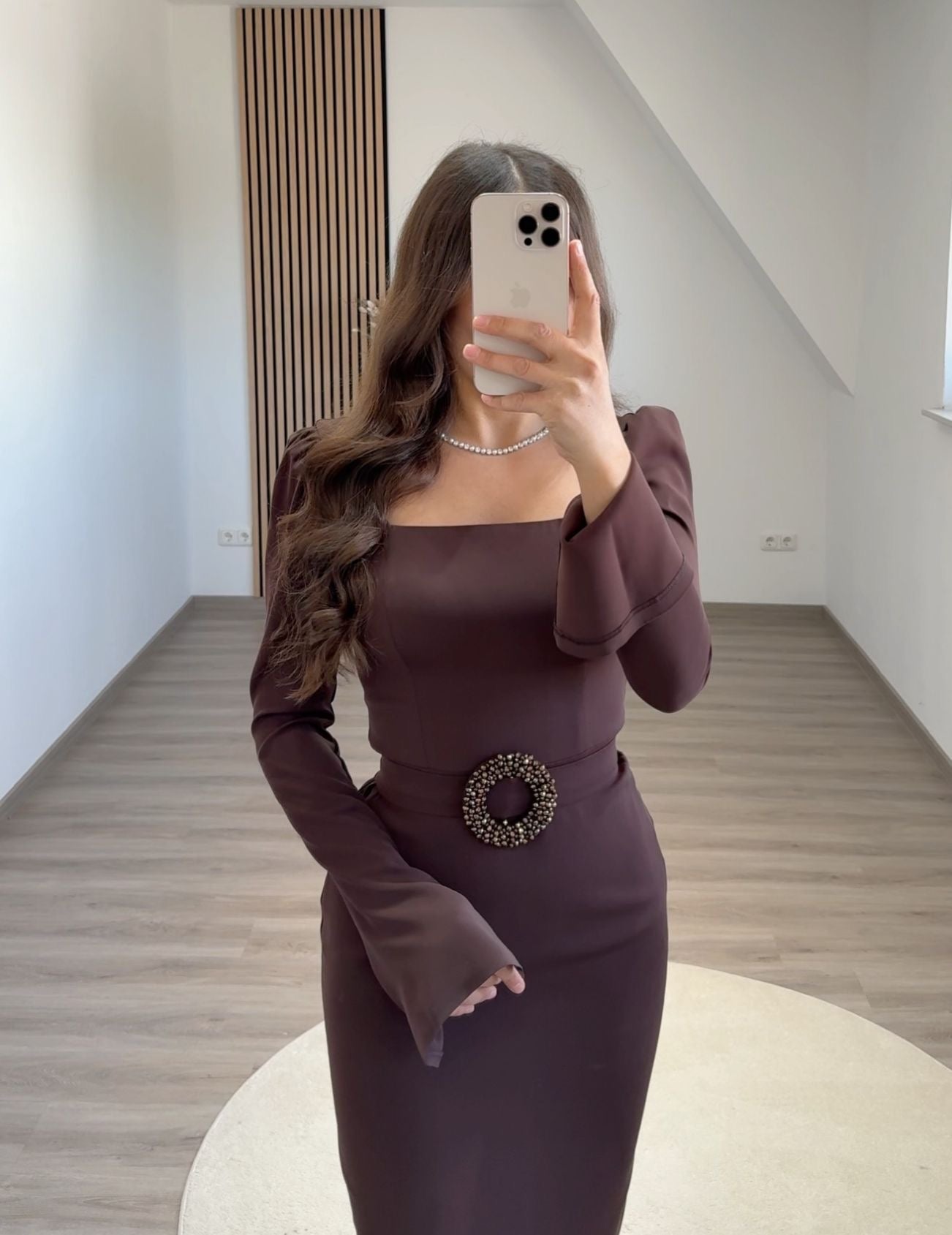 Elegant Long Sleeves Scoop Backless Evening Dress