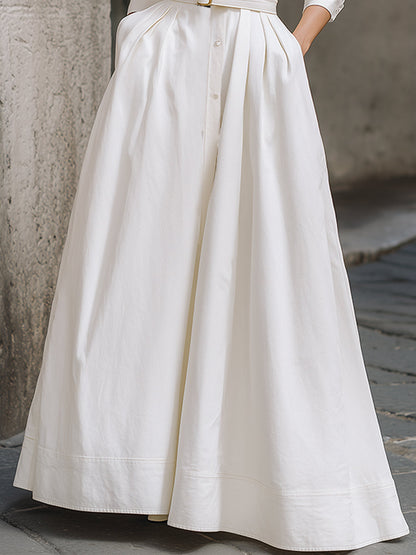 Elegant Belted Long Shirt Dress