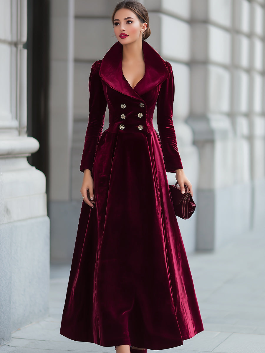 Presents The Luxurious Burgundy Velvet Maxi Dress