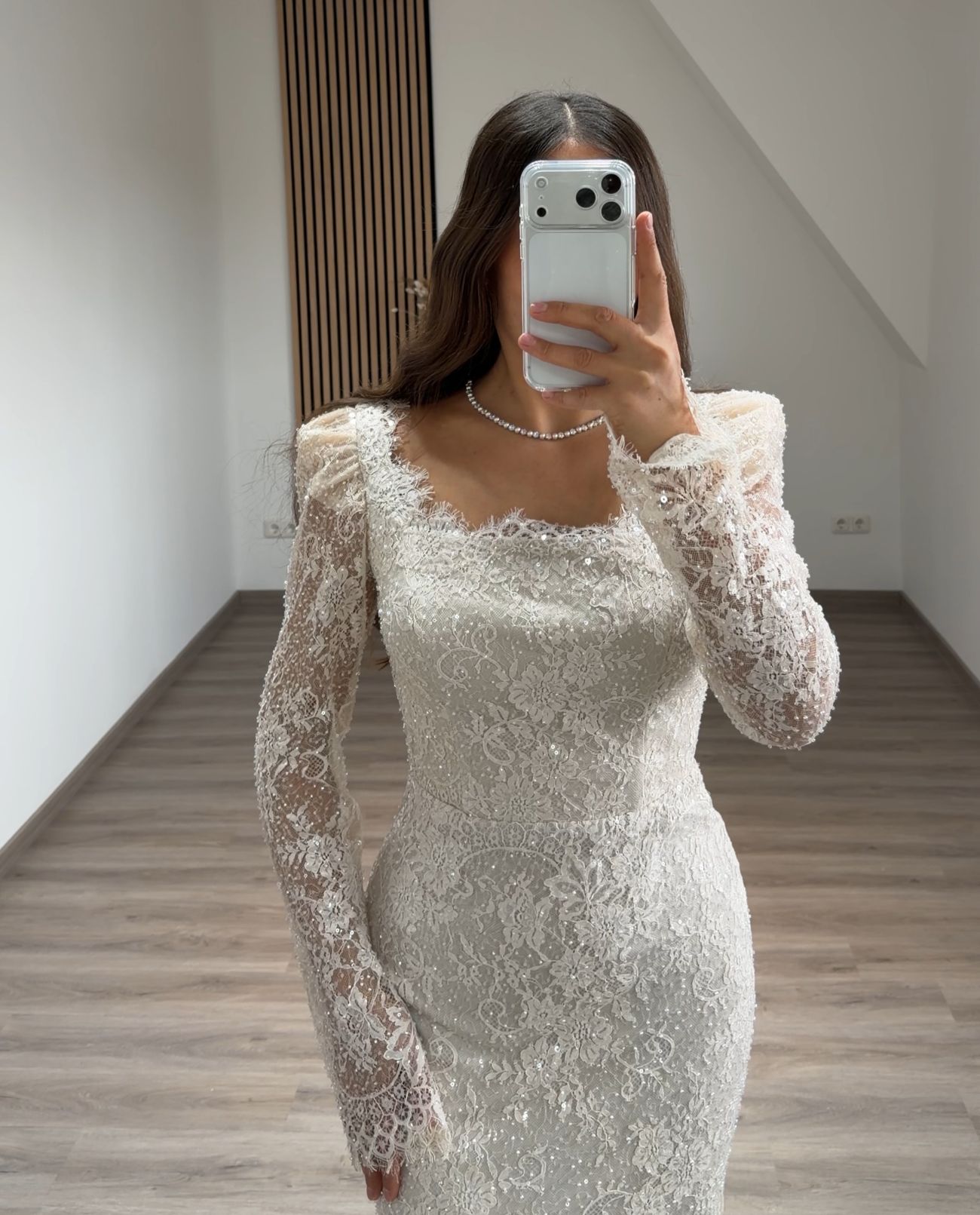 Simple Long Sleeves Scoop Ruched Floor-Length Evening Dress