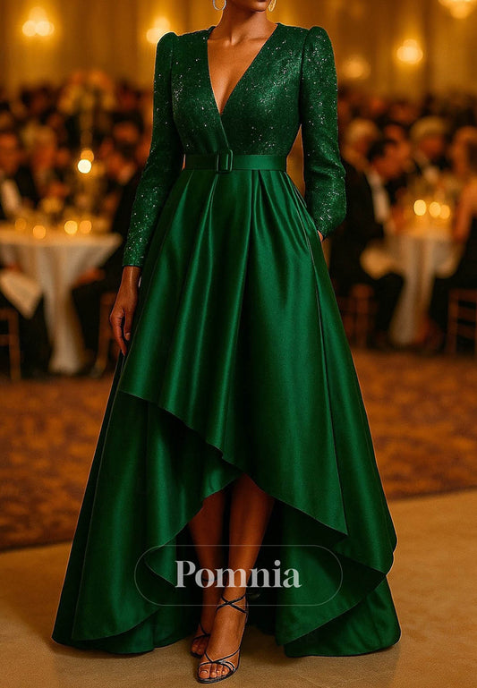 A-Line Asymmetrical Evening Gown