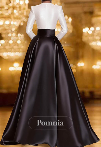 A-Line Floor Length Cocktail Dresses Evening Gown Ball Gown Formal Dress