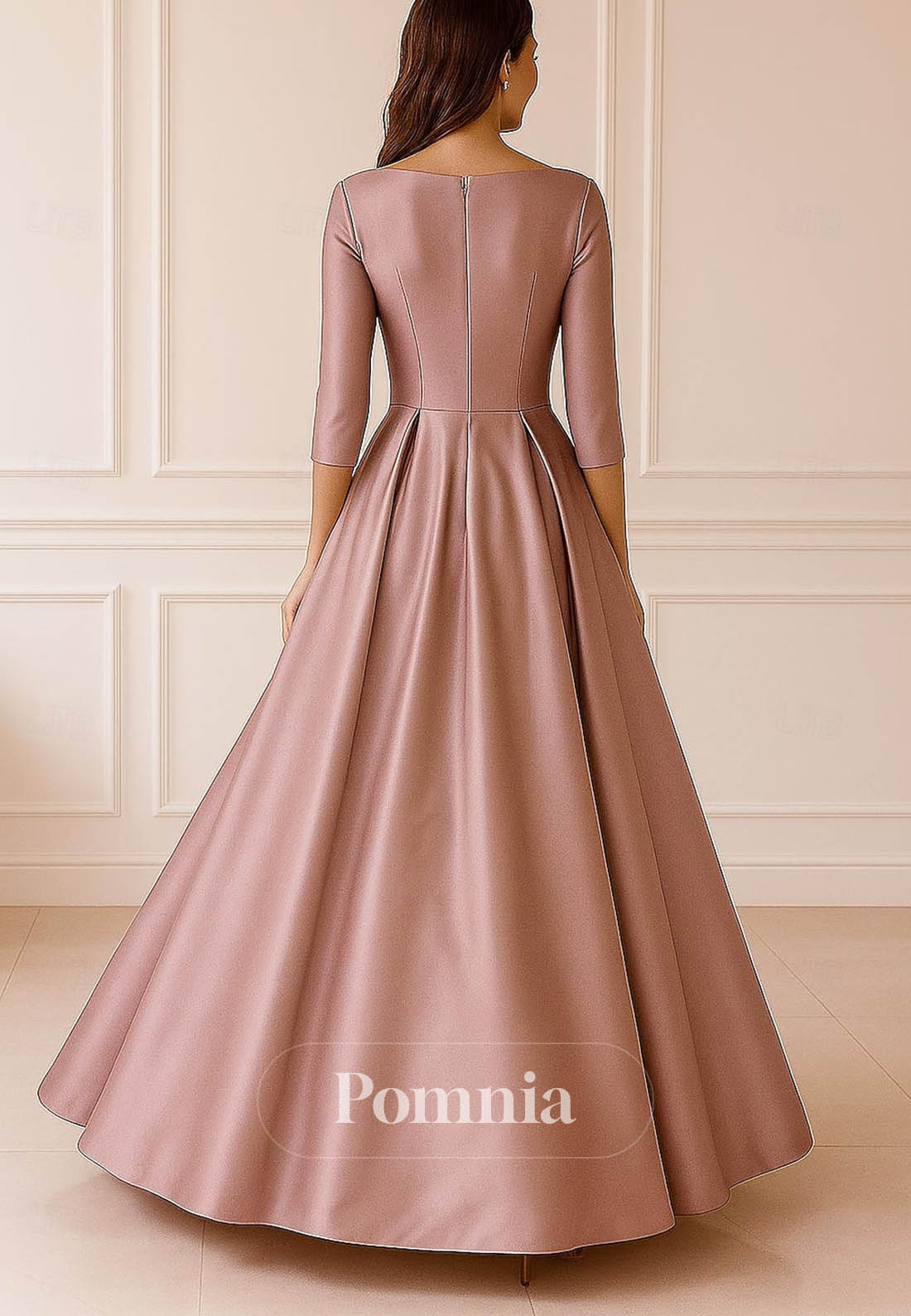 A-Line Floor Length Evening Gown Ball Gown Formal Dress