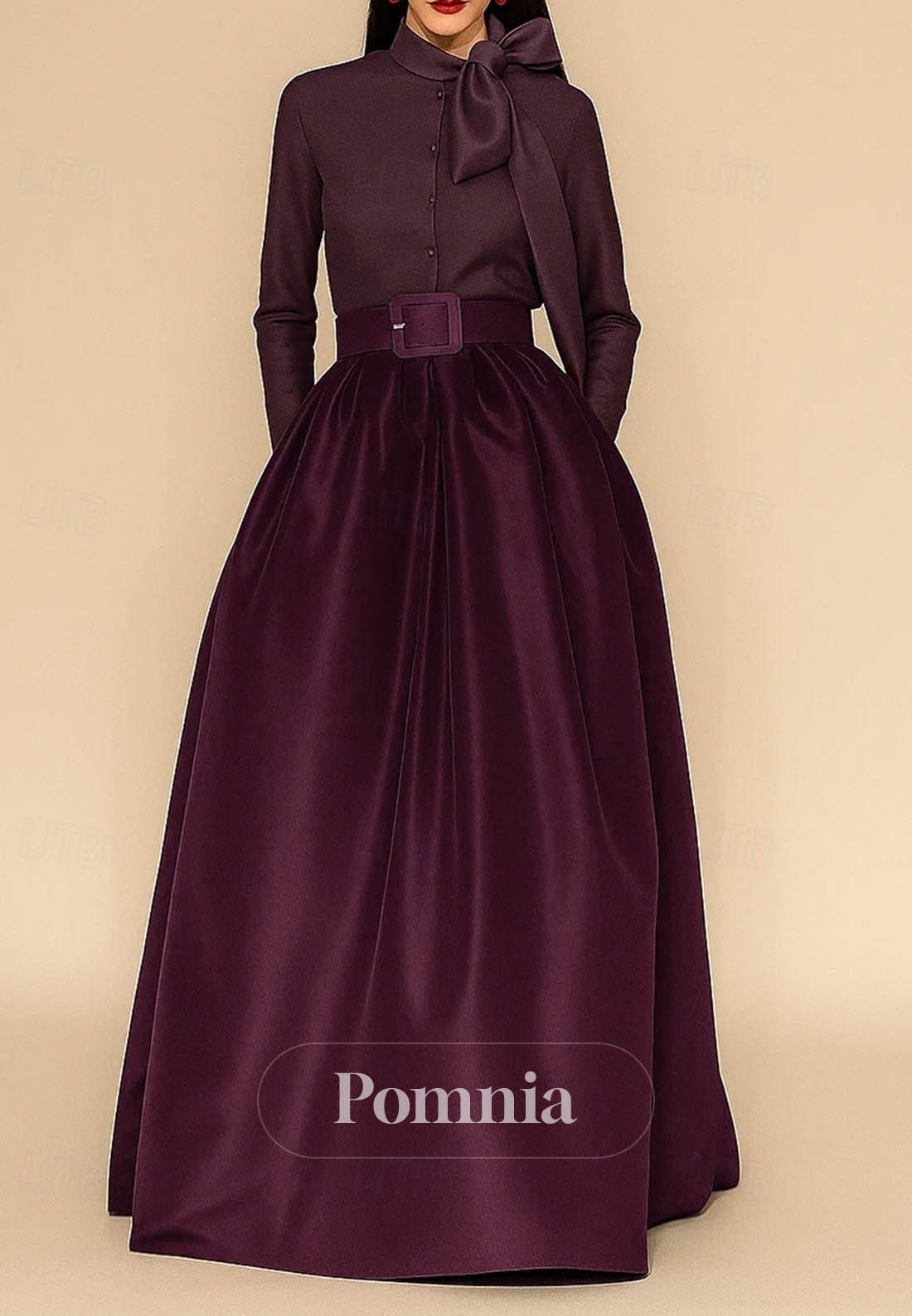 A-Line Floor Length Evening Gown Ball Gown